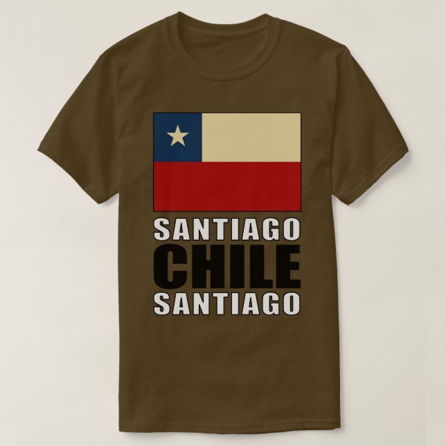 Camiseta Bandeira do Chile (Frente do Design)