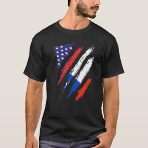 Camiseta Bandeira do Chile Cultivada nos EUA Mês do Patrimô
