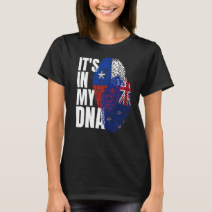 Camiseta Bandeira do Chile e da Nova Zelândia Misturam DNA