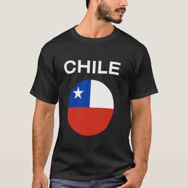 Camiseta Bandeira do Chile Moderna (Frente)