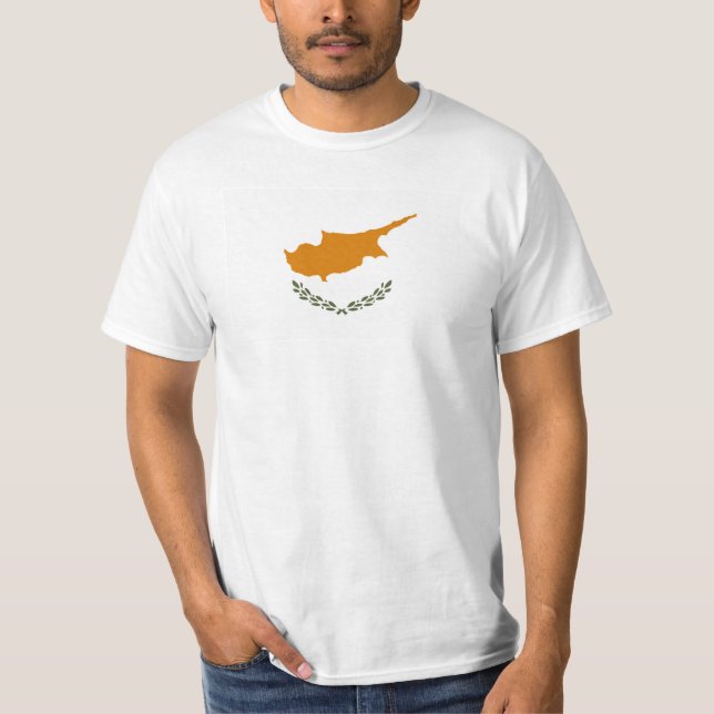 Camiseta Bandeira do Chipre (Frente)