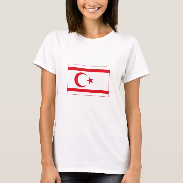 Camiseta Bandeira do Chipre do Norte (Frente)