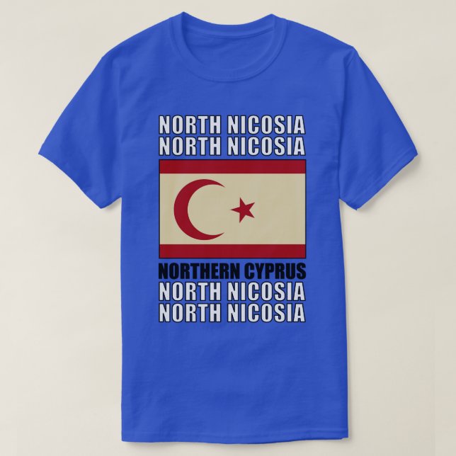 Camiseta Bandeira do Chipre Norte (Frente do Design)