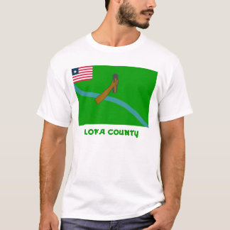 Camiseta Bandeira do condado de Lofa com nome