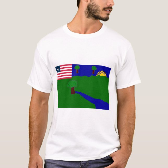 Camiseta Bandeira do condado do rio Gee (Frente)