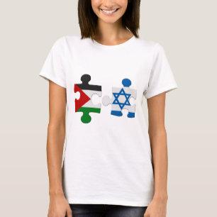 Camiseta Bandeira do conflito entre Israel e Palestina Queb