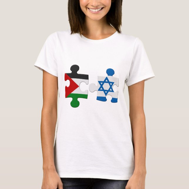 Camiseta Bandeira do conflito entre Israel e Palestina Queb (Frente)