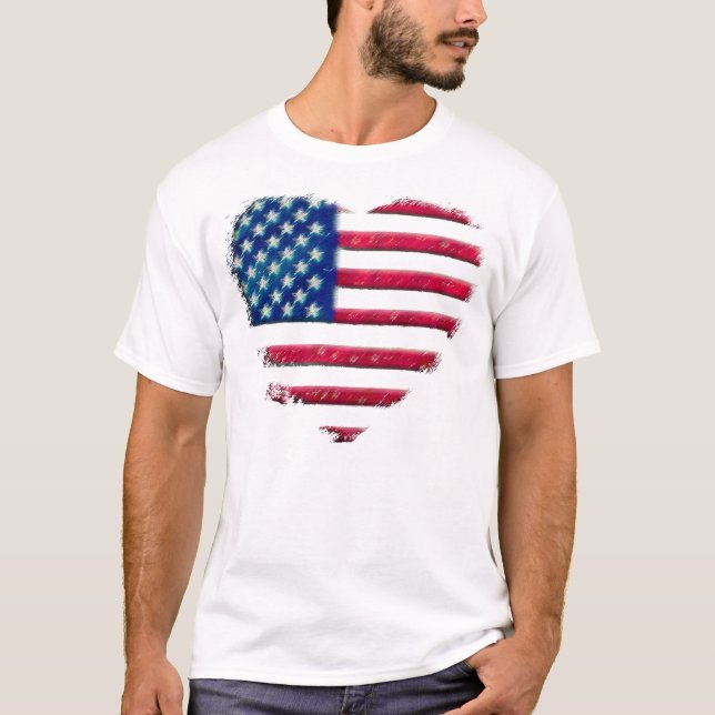 Camiseta Bandeira do coração (Frente)