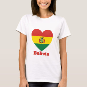 Camiseta Bandeira do Coração da Bolívia