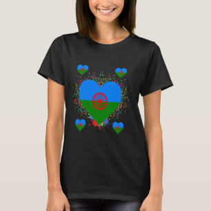 Camiseta Bandeira do Coração da Gitana - International Roma