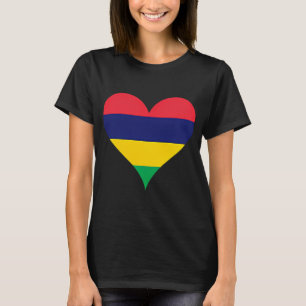 Camiseta Bandeira do Coração de Maurícia - As Quatro Faixas