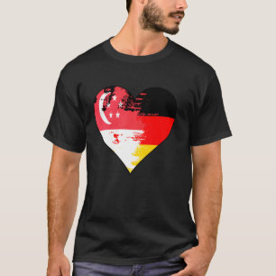 Camiseta Bandeira do Coração e do Patrimônio Alemão e Singa