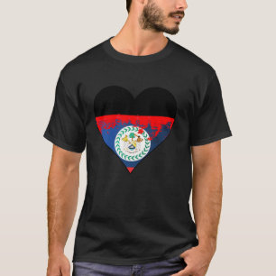 Camiseta Bandeira do Coração Patrimonial Alemão e Belizenho