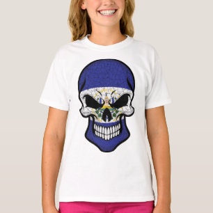 Camiseta Bandeira do crânio de El Salvador