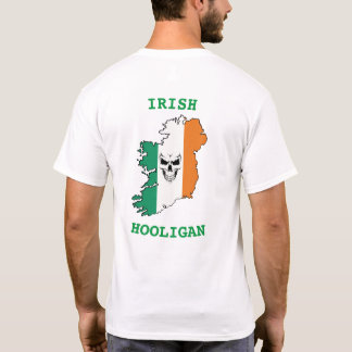 Camiseta Bandeira do crânio de Hooligan irlandês