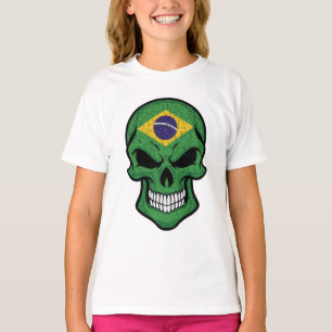 Camiseta Bandeira do Crânio do Brasil sorrindo