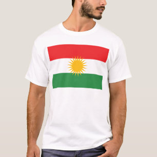 Camiseta Bandeira do Curdistão; Curdo; Curdo