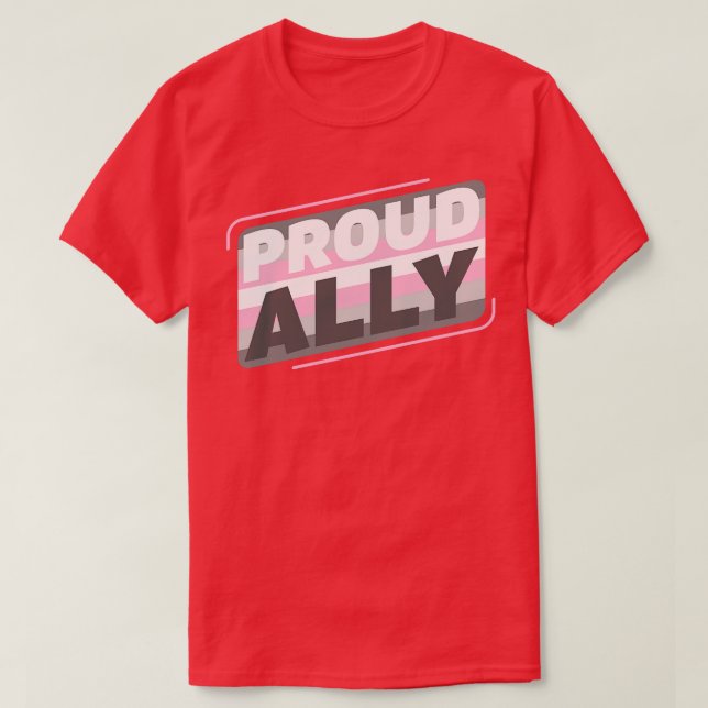 Camiseta Bandeira do DemiGirl Demisexual Orgulhosa Ally LGB (Frente do Design)