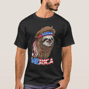 Camiseta Bandeira do Dia da Independência Americana Merica