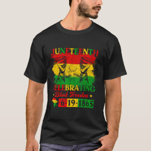 Camiseta Bandeira do Dia Dezenove de Junho Celebrando a Lib