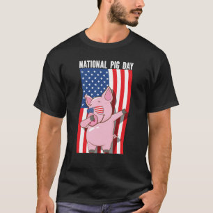 Camiseta Bandeira do Dia Nacional do Porco