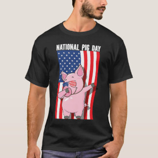 Camiseta Bandeira do Dia Nacional do Porco