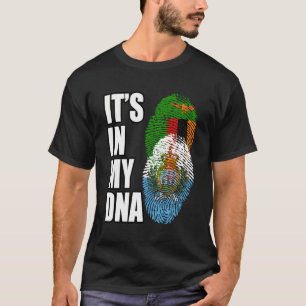 Camiseta Bandeira Do Dna Do Patrimônio Da Herança Da Zambia