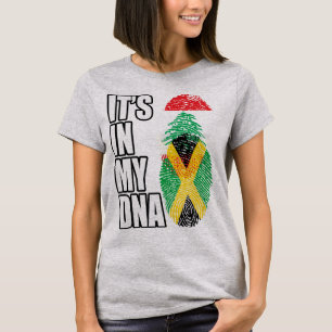 Camiseta Bandeira do DNA do Patrimônio Mix do Líbano e da J