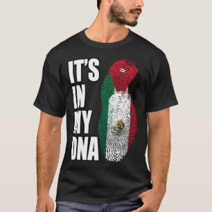 Camiseta Bandeira Do DNA Do Patrimônio Mix Jordaniano E Mex