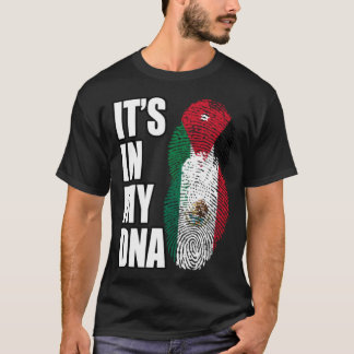 Camiseta Bandeira Do DNA Do Patrimônio Mix Jordaniano E Mex