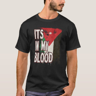 Camiseta Bandeira do DNA do Patrimônio Vintage da Jordânia