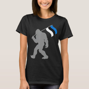 Camiseta Bandeira do Eesti ou da Estônia na bandeira da Est