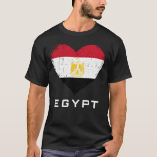 Camiseta Bandeira do Egito Coração Maltratado Masculino Pre