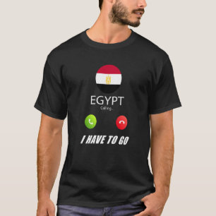 Camiseta Bandeira do Egito Souvenir Egito Está Chamando Est
