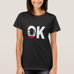 Camiseta Bandeira do Estado da Califórnia Oklahoma OK Cidad