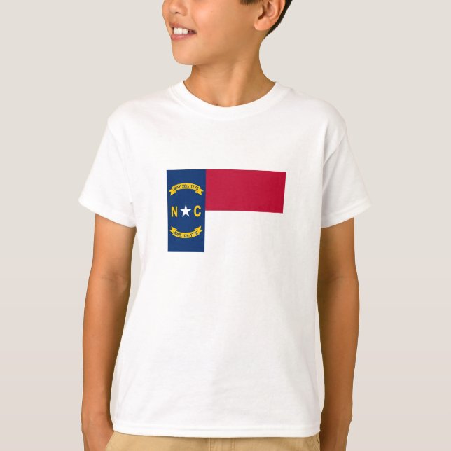 Camiseta Bandeira do Estado da Carolina do Norte (Frente)
