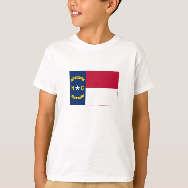 Camiseta Bandeira do Estado da Carolina do Norte (Frente)