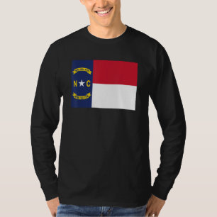Camiseta Bandeira do Estado da Carolina do Norte Estado da