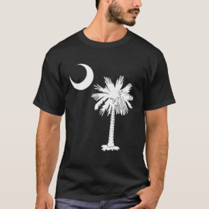 Camiseta Bandeira do Estado da Carolina do Sul Palmetto Tre