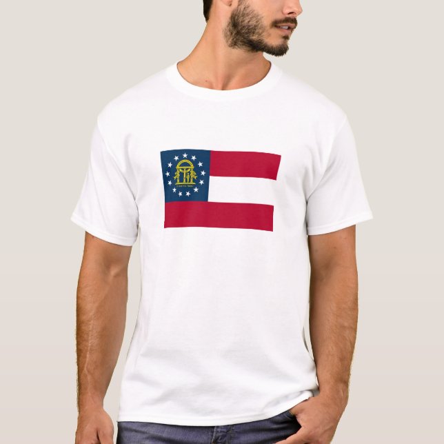 Camiseta Bandeira do Estado da Geórgia (Frente)