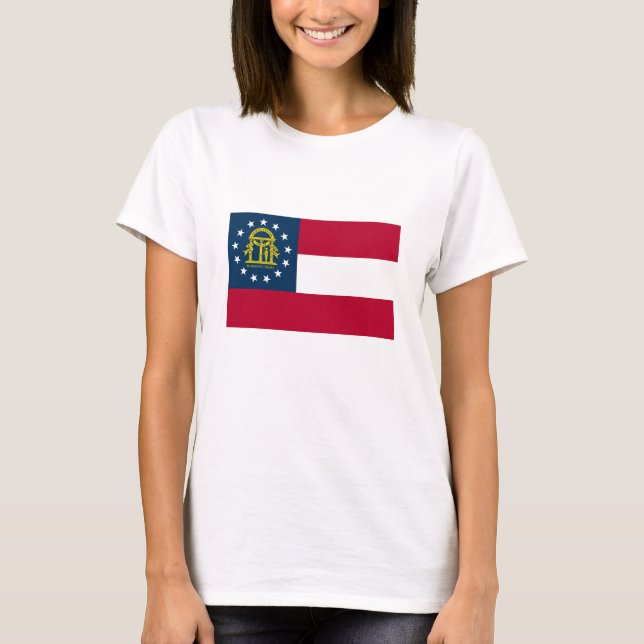 Camiseta Bandeira do Estado da Geórgia (Frente)