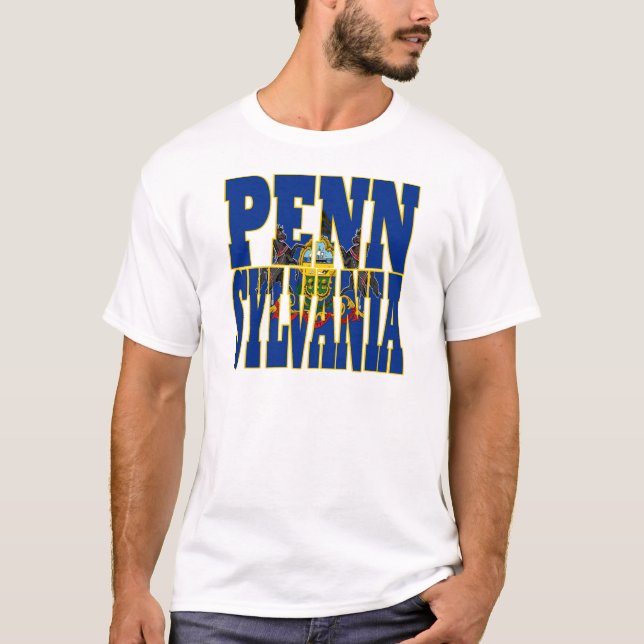 Camiseta Bandeira do Estado da Pensilvânia (Frente)