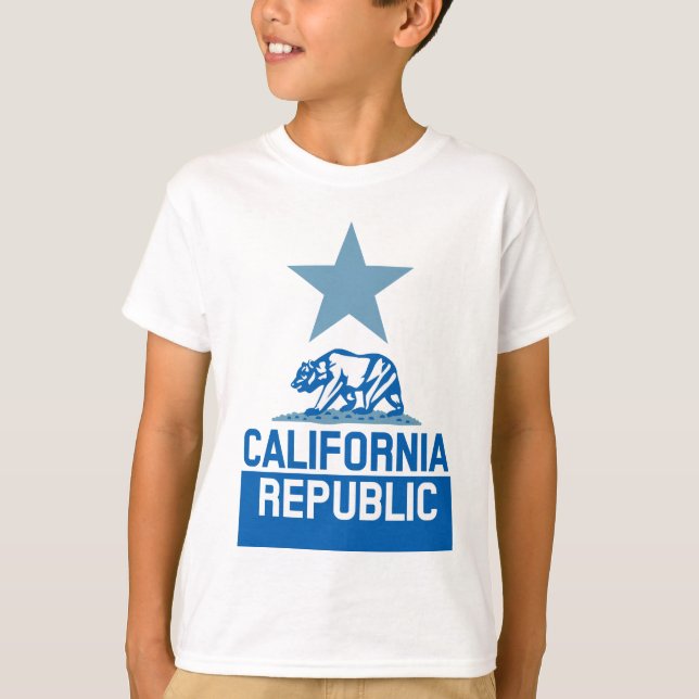 Camiseta Bandeira do Estado da REPÚBLICA DA CALIFÓRNIA (Frente)