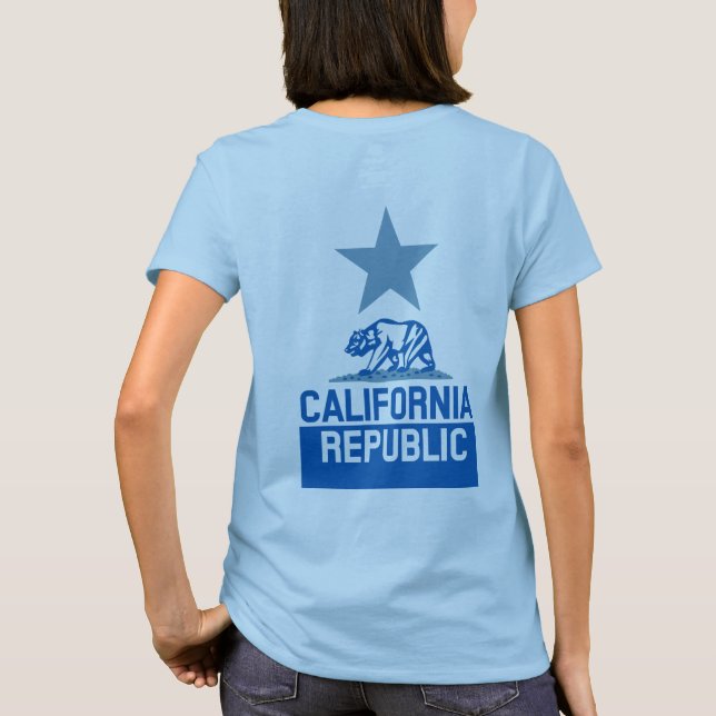 Camiseta Bandeira do Estado da REPÚBLICA DA CALIFÓRNIA (Verso)