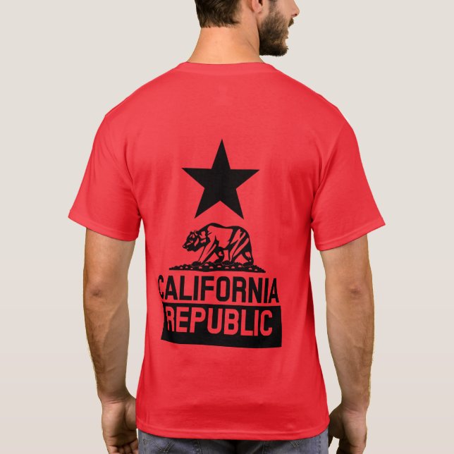 Camiseta Bandeira do Estado da REPÚBLICA DA CALIFÓRNIA (Verso)