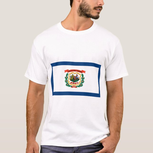 Camiseta Bandeira do Estado da Virgínia Ocidental (Frente)