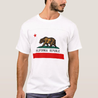 Camiseta Bandeira do estado de Califórnia