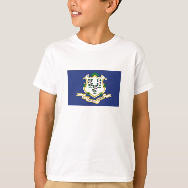 Camiseta Bandeira do Estado de Connecticut (Frente)