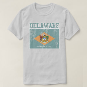Camiseta Bandeira do Estado de Delaware T-Shirt (Distante)