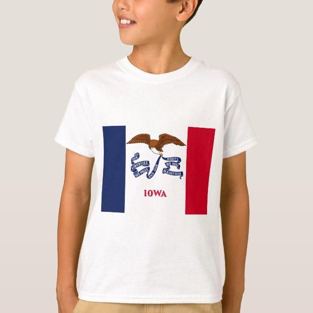 Camiseta Bandeira do Estado de Iowa (Frente)